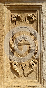 Detail on Chiesa Madre San NicolÃ² SS. Salvatore Militello in Val di Catania, Sicily Italy