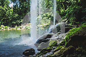 Detail of Chifon waterfall in Chiaapas Mexico photo