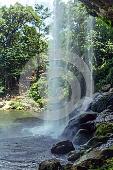 Detail of Chifon waterfall in Chiaapas Mexico photo