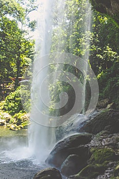 Detail of Chifon waterfall in Chiaapas Mexico photo