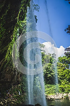 Detail of Chifon waterfall in Chiaapas Mexico photo