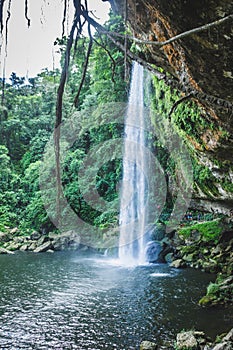 Detail of Chifon waterfall in Chiaapas Mexico photo