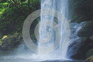 Detail of Chifon waterfall in Chiaapas Mexico photo