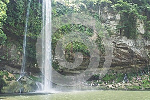 Detail of Chifon waterfall in Chiaapas Mexico photo