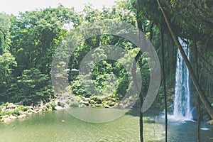 Detail of Chifon waterfall in Chiaapas Mexico photo