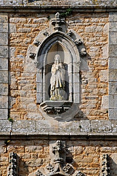 Detail of Church of Auray in France
