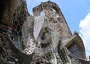 Detail of the church of Colonia Guell photo