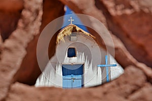 Detail of the church. Machuca village. San Pedro de Atacama. Antofagasta Region. Chile photo