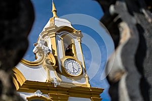 Detail of the church between pillars