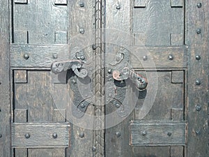 Detail of church door, Lazarevac, Serbia photo