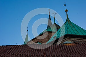 Detail of the city hall of lubeck