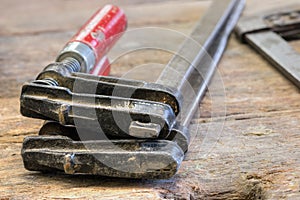 Detail of the clamping tools - carpentry tools