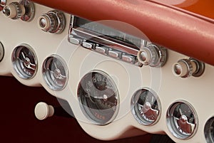 Detail of a classic car