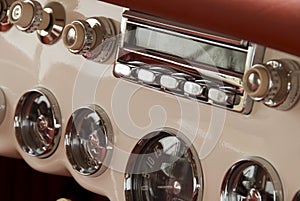 Detail of a classic car