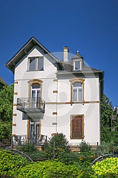 detail of classicistic house facade in the Westend area