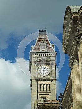 Detail of the Clocktower of the Birmingham museum and Art Gallery