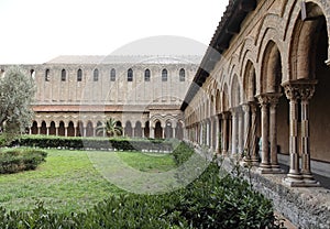 Detail of the Cloister of Monreale Cathedral photo
