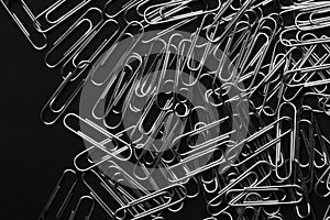 Detail closeup abstract stationery on black clolor background