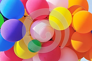 Detail of cluster of party balloons