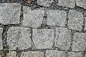 Detail of cobble street texture