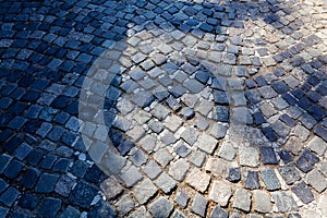 Detail of cobblestone path