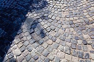 Detail of cobblestone path