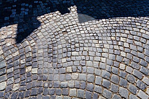 Detail of cobblestone path