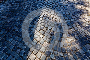 Detail of cobblestone path