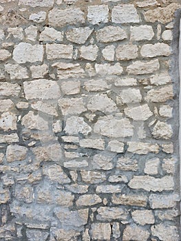 Detail of a cobblestone pavement - closeup of paving stones