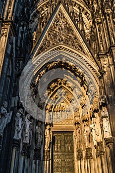 Detail of Cologne cathedral, Germany