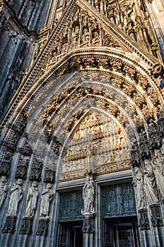 Detail of Cologne cathedral, Germany