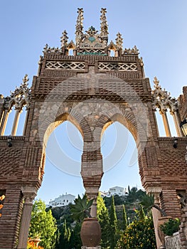 Detail of `Colomares Castle` Benalmadena, Cadiz, Spain photo