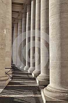 Detail of the colonnade of bernini