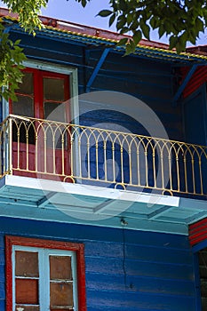 Detail of colorful building at Caminito street in La Boca, Buenos Aires, Argentina