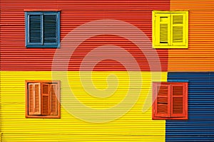 Colorful house facade in La Boca, Buenos Aires