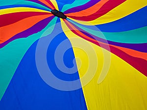 Detail of a colorful parachute