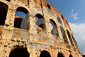 Detail of Colosseo. Roma, Italy