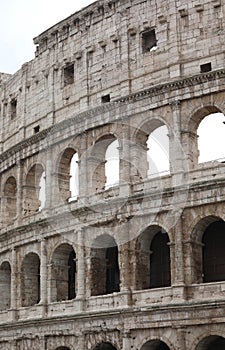 Detail of Colosseum in Rome Italy