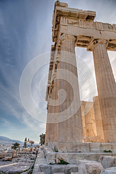 Detail of the columns of the Parthenon, Athens