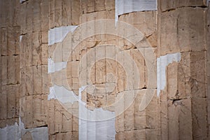 Detail of the columns of the Parthenon, Athens Greece