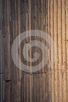 Detail of the columns of the Parthenon, Athens Greece