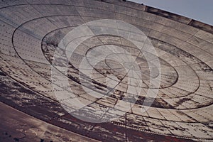 Detail of the communication parabola at Comano Former NATO Base, Tuscany, Italy