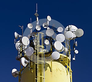 Detail of a communications broadcasting antenna