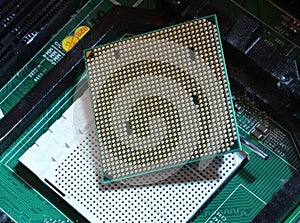 Detail of computer CPU.