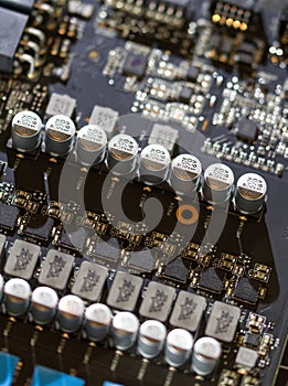 Detail of computer electronic circuits