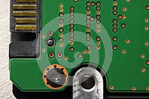 DETAIL ON A COMPUTER HARD DRIVE