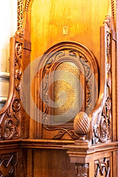 Detail Of A Confessional In The Cathedral Of Monreale