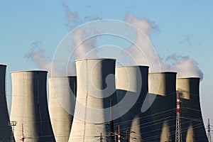 Detail of cooling towers of nuclear power plant