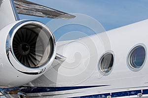 Detail of corporate jet