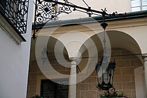 Detail of a courtyard in Bratislava in Slovakia